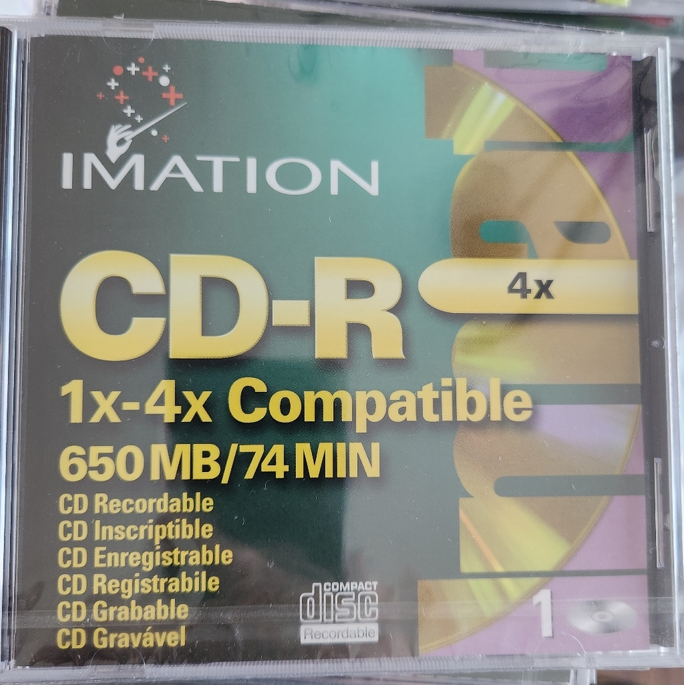 IMATION CD-R 74 MIN 650 MB RECORDABLE DISCS SEALED